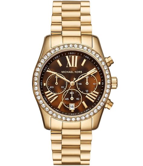 michael kors bone colored watch|Michael Kors lexington chronograph watch.